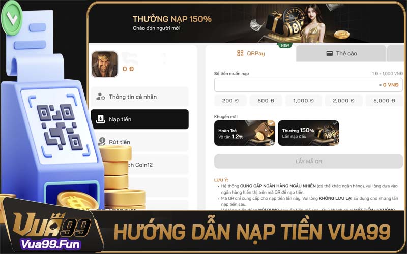 Hướng dẫn nạp tiền Vua99 - Giao dịch an toàn và nhanh chóng